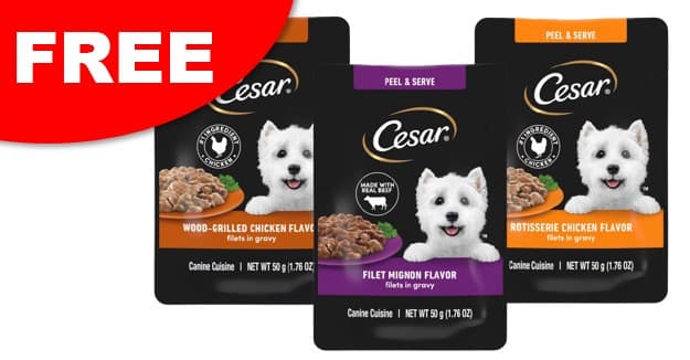 Cesar — Free Dog Food Pouch Sample