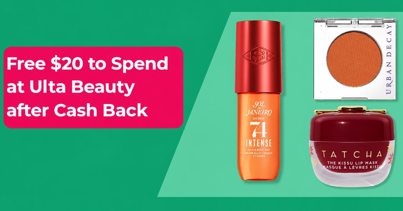 Ulta Beauty — Free $20 Credit via TopCashBack