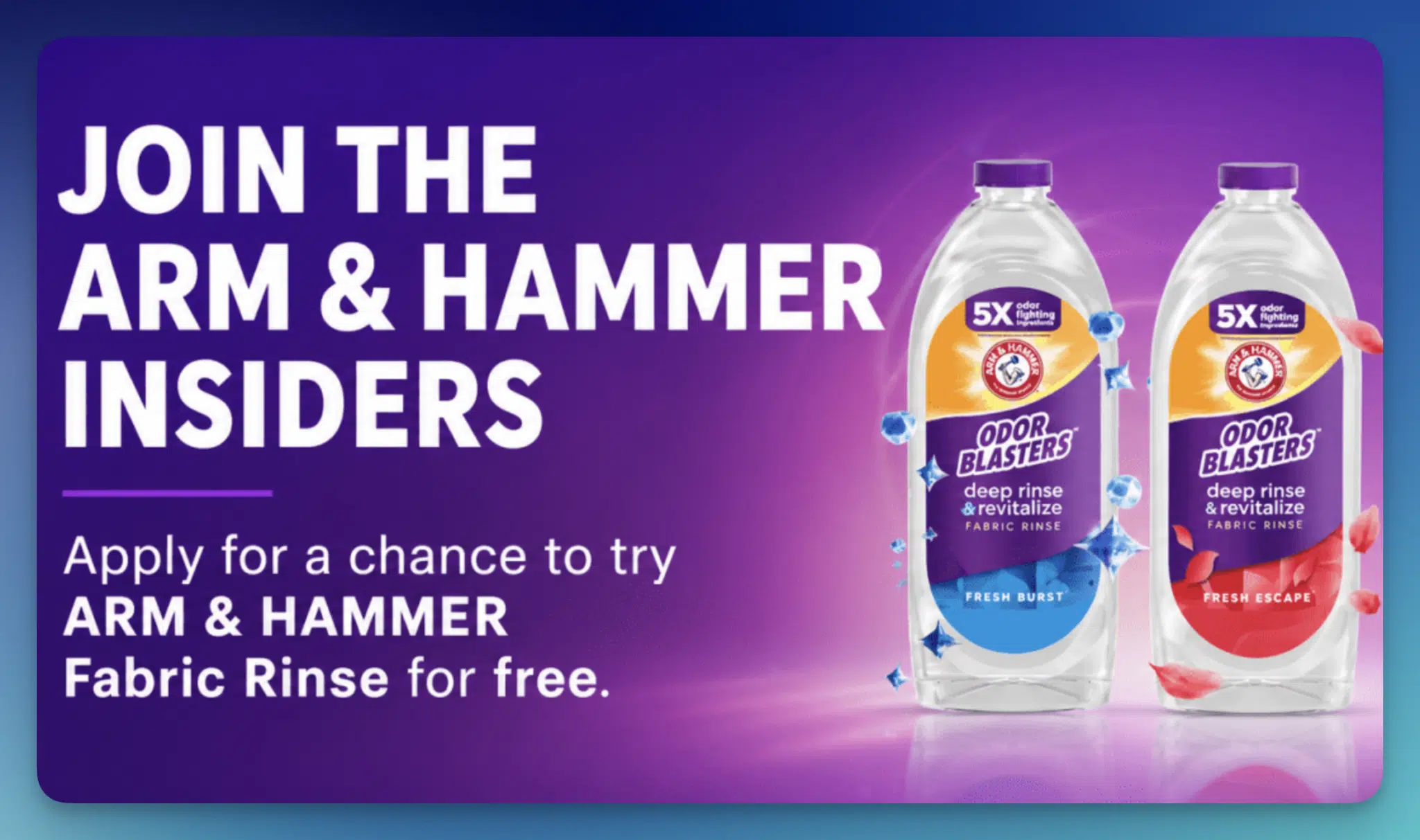 Arm & Hammer — Free Fabric Rinse Product Test