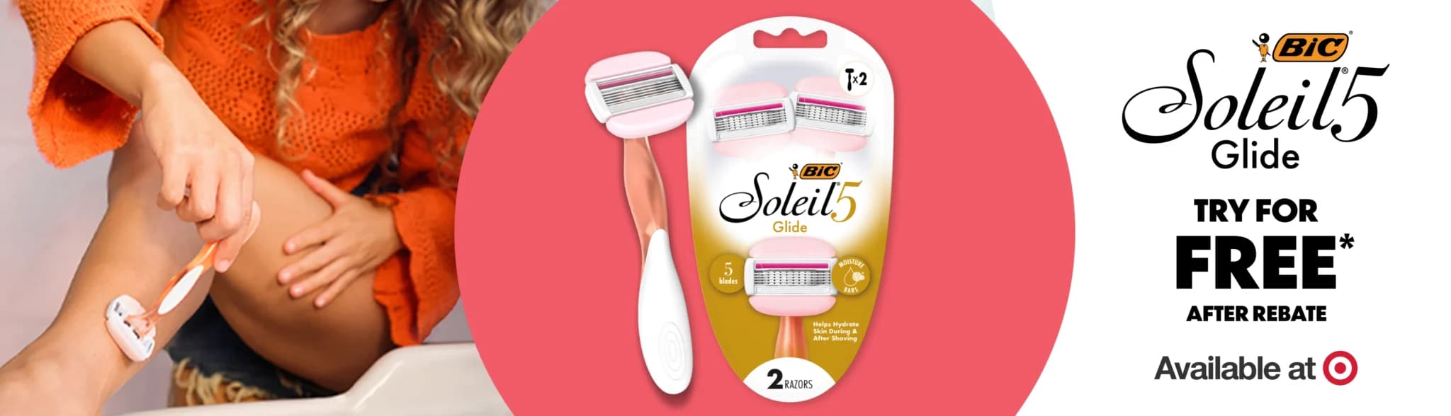 BIC Soleil 5 Glide Razor 2-Pack — Free After Rebate