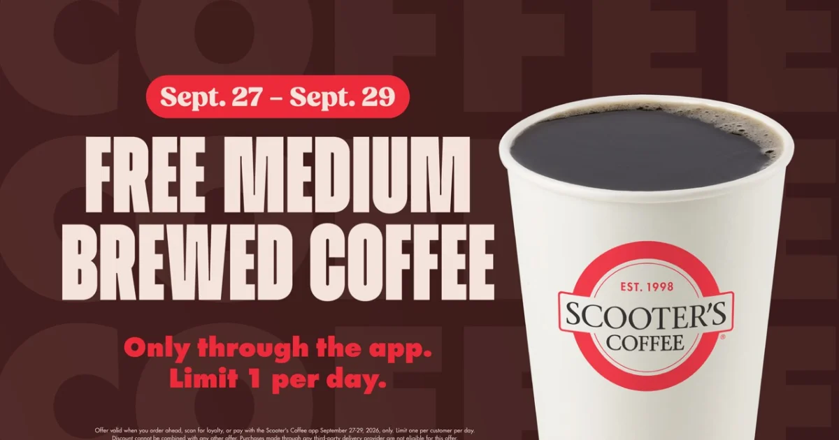 Scooter's Coffee — Free Medium Brewed Coffee