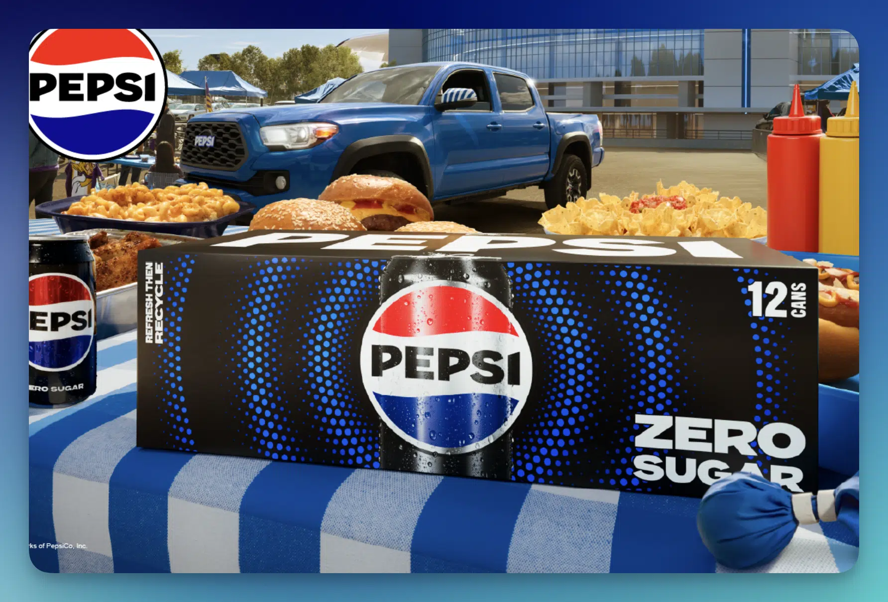 Pepsi — Free 12-Pack Zero Sugar for NFL Kickoff