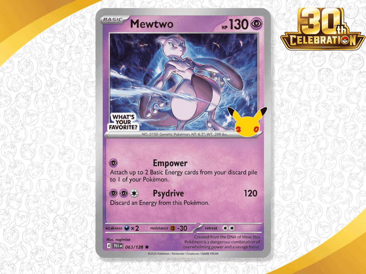 Pokémon — Free Mewtwo Promo Card with $15 Purchase
