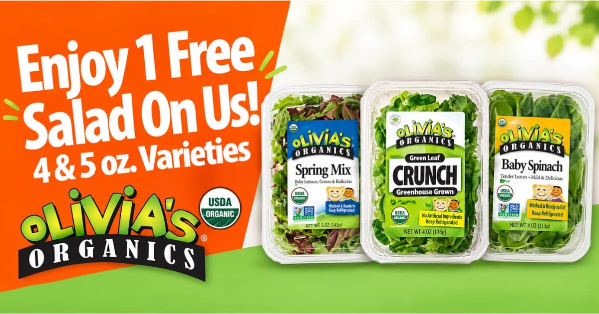 Olivia's Organics — Free Salad Coupon