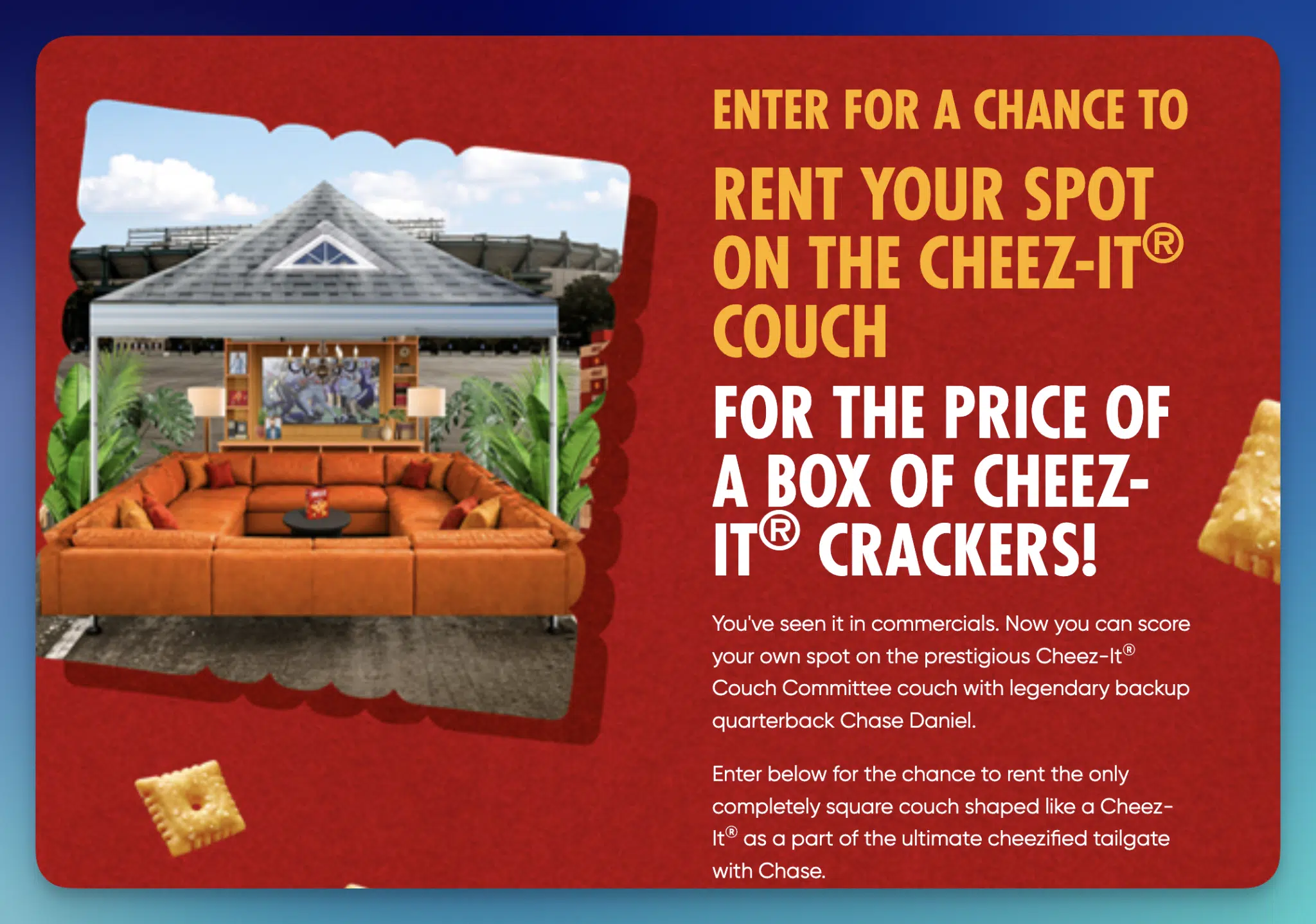 Cheez-It — Win College Football Tailgate Trip