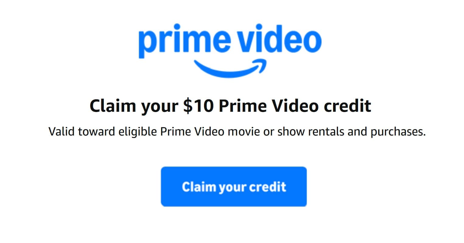 Amazon — Free $10 Prime Video Credit