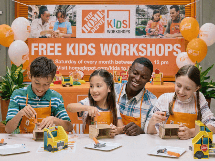 Home Depot — Free Kids School Bus Organizer Workshop Kit