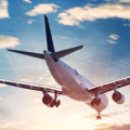 airplane flying away