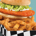 checkers chicken slider and fries