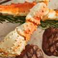 crab legs and steak