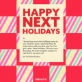 happy next holidays postcard