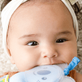 infantino crystal clear play teethe mitten