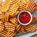 ketchup and waffles fries