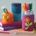 michaels yarn wrapped jars