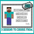 minecraft themed chore charts