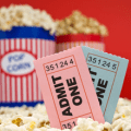 movie theater tickets and popcorn