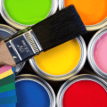 paint cans and brush