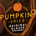 pumpkin spice glazed doughnut