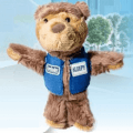 sleepy bear key chain