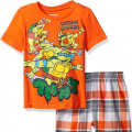 teenage mutant ninja turtles plaid short set